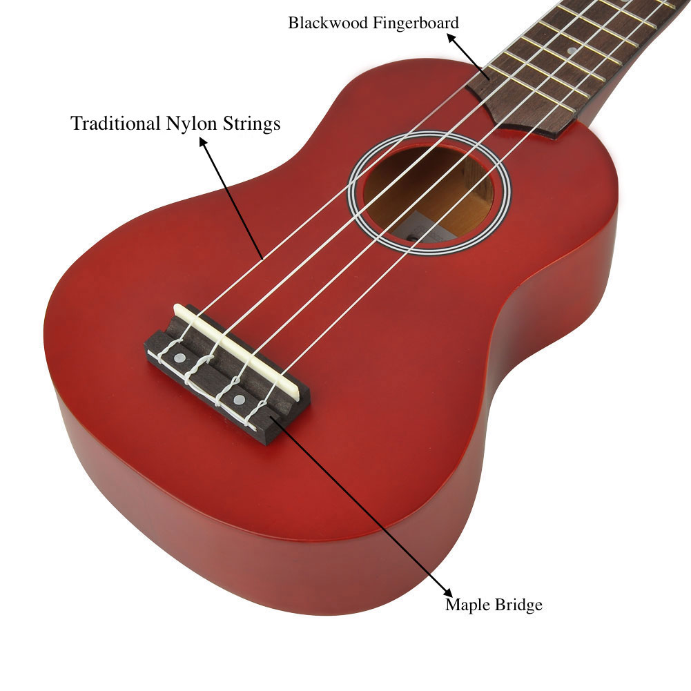 Soprano Ukulele Beginner Pack-21 Inch m / Gig Bag Songbook Digital Tuner