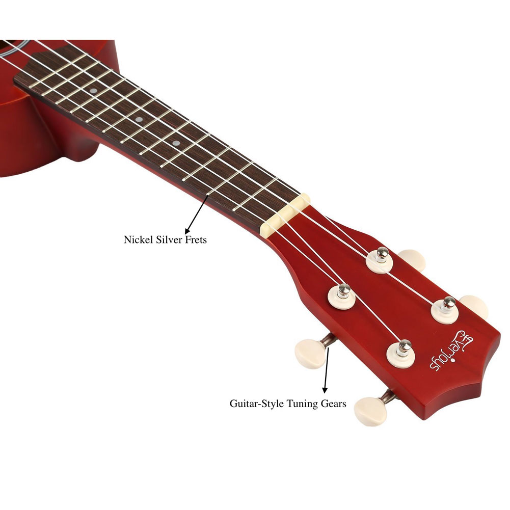 Soprano Ukulele Beginner Pack-21 Inch m / Gig Bag Songbook Digital Tuner