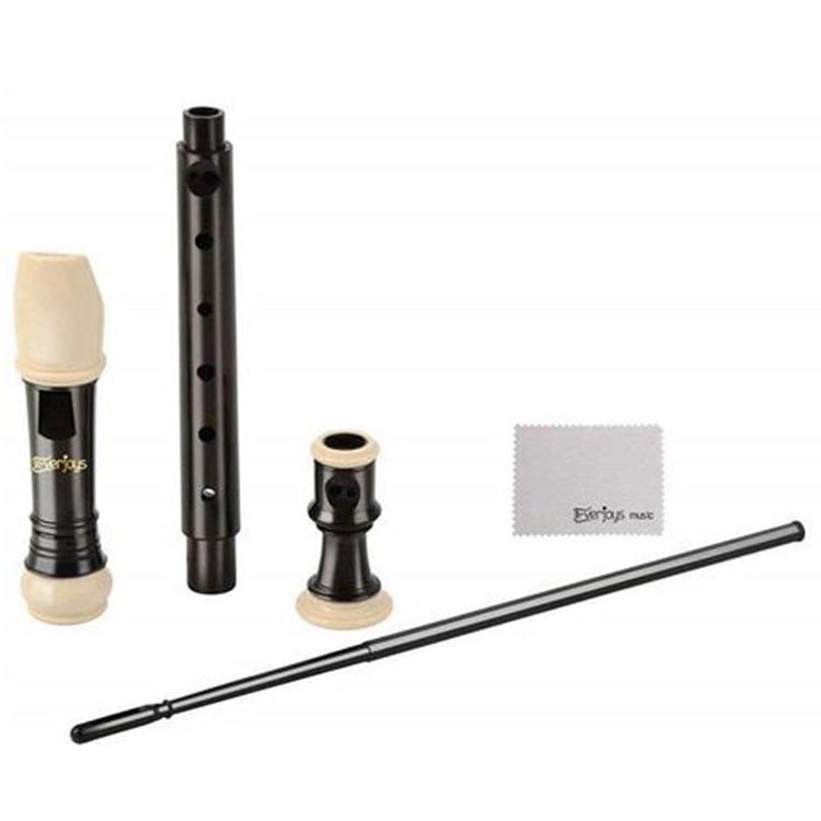 Soprano Descant Recorder 8 hull med rensestang Saksinstruksjon