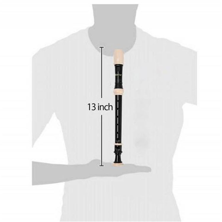 Soprano Descant Recorder 8 hull med rensestang Saksinstruksjon