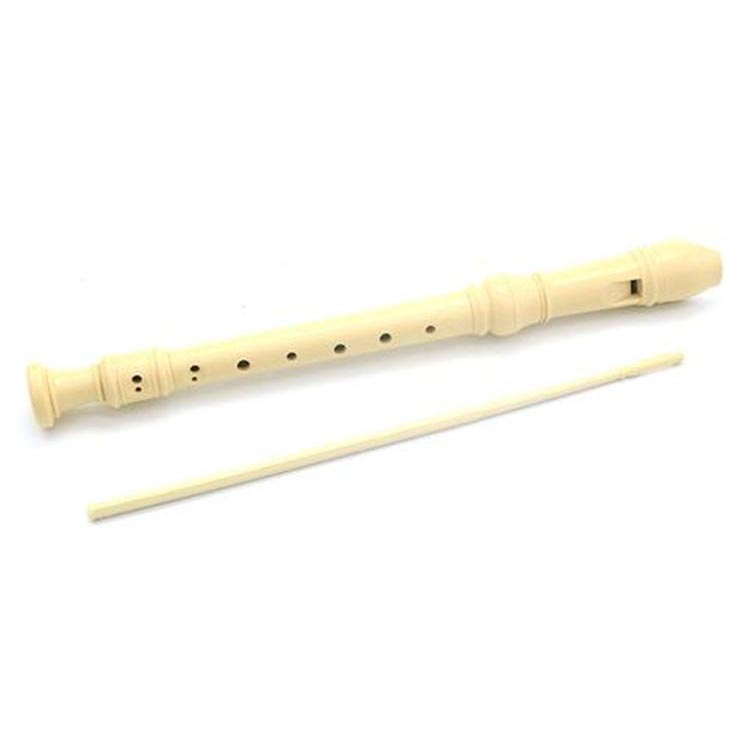 Soprano Descant Recorder 8 hull med rensestang Saksinstruksjon