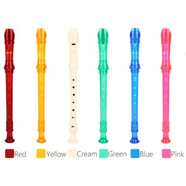 Soprano Descant Recorder 8 hull med rensestang Saksinstruksjon