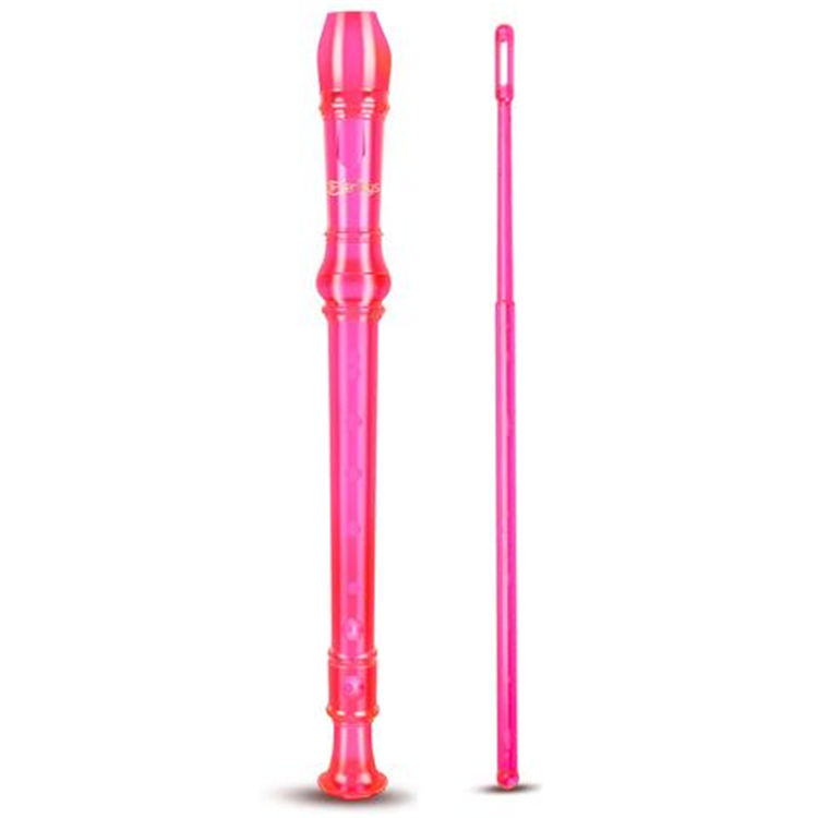 Soprano Descant Recorder 8 hullfløyte med / rensestangpose instruksjon rosa