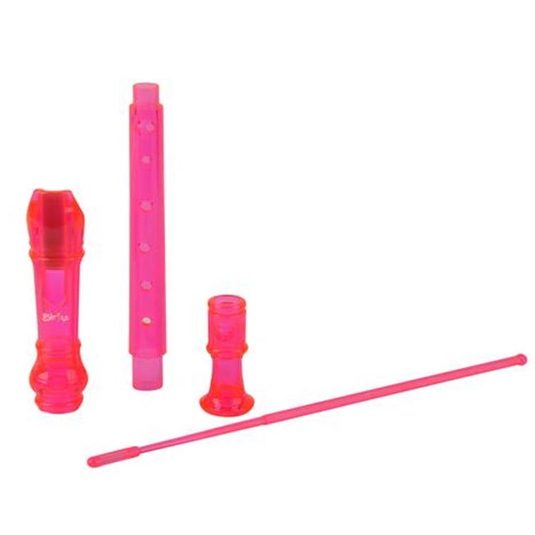 Soprano Descant Recorder 8 hullfløyte med / rensestangpose instruksjon rosa