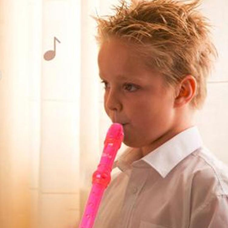 Soprano Descant Recorder 8 hullfløyte med / rensestangpose instruksjon rosa