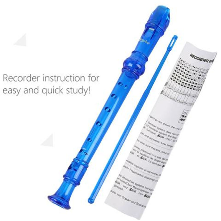 Soprano Descant Recorder-8 Hole m / Rengjøringsstav Saksinstruksjon