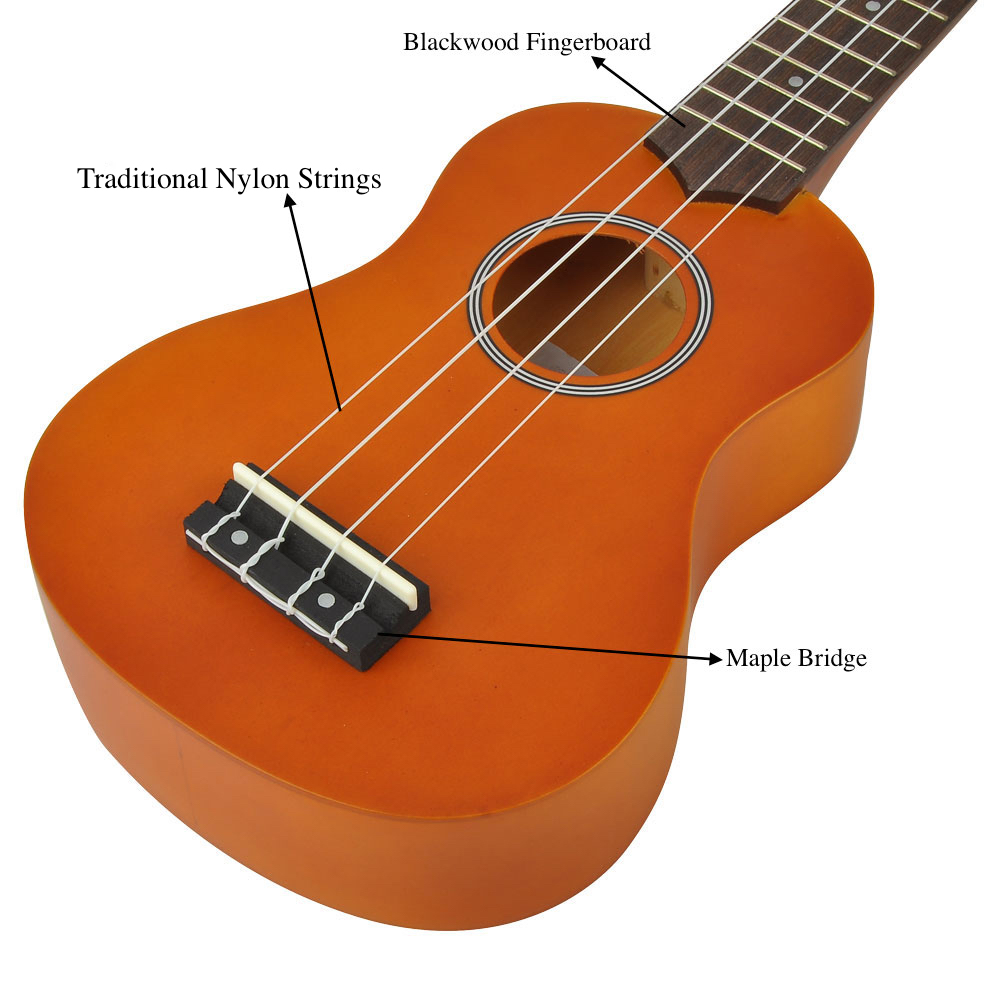 Soprano Ukulele Beginner Pack-21 Inch m / Gig Bag Songbook Digital Tuner